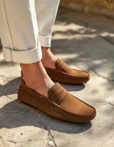 Suede Driver Loafers